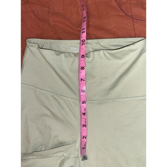 Reformation EcoStretch Olive Green High-Waisted Pull-On Leggings Women's Size S - Picture 7 of 9